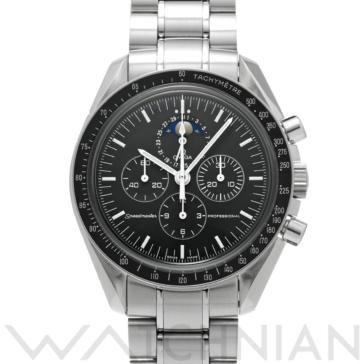 オメガ スピードマスター ムーンウォッチ ムーンフェイズ 3576.50 ブラック メンズ 時計 【中古】【wristwatch】