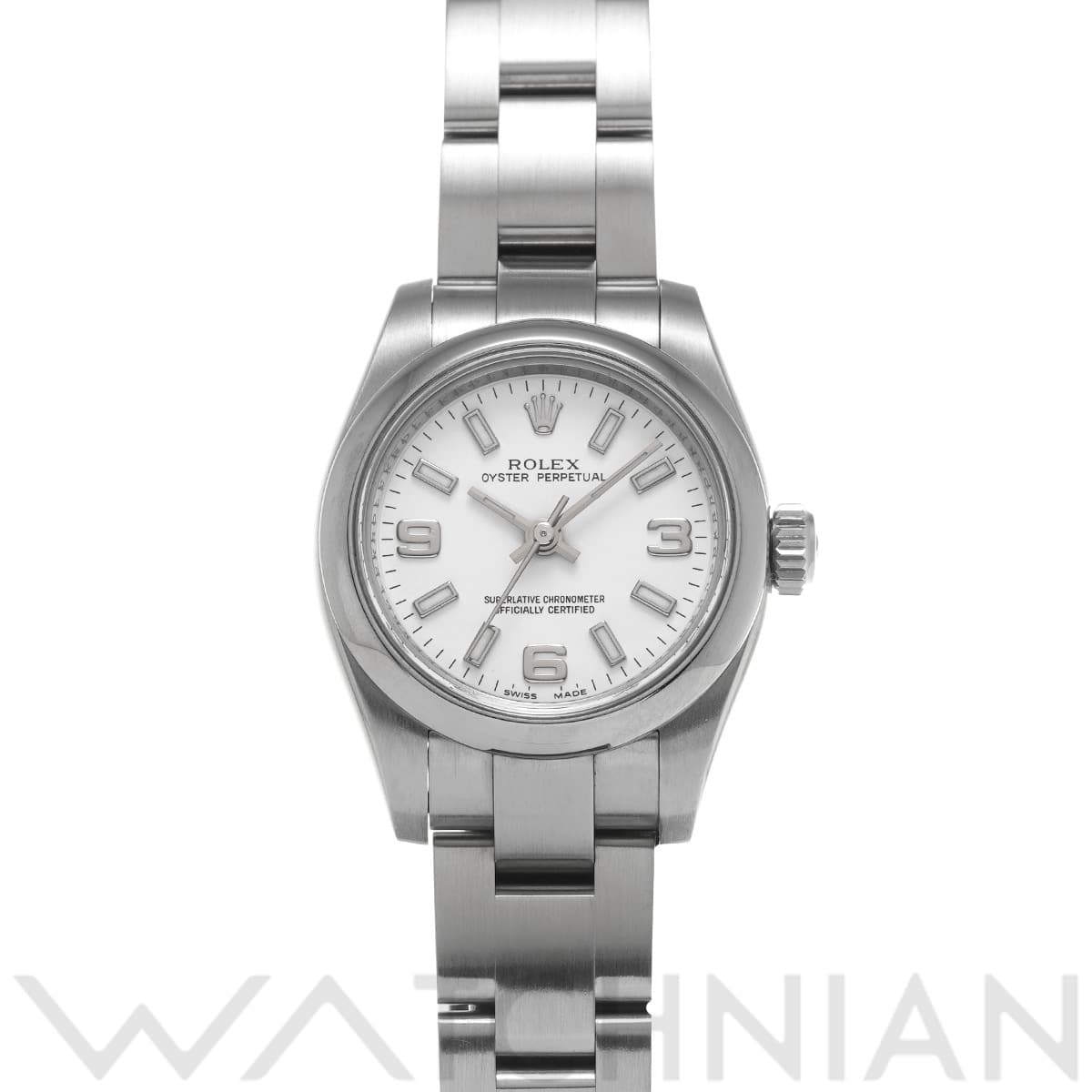 ロレックス オイスターパーペチュアル 26 176200 ホワイト レディース 時計 【中古】【wristwatch】