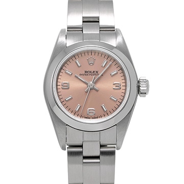 ロレックス オイスターパーペチュアル 67180 ピンク レディース 時計 【中古】【wristwatch】
