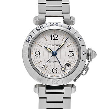 カルティエ パシャC メリディアン GMT W31029M7 シルバー ユニセックス 時計 【中古】【wristwatch】