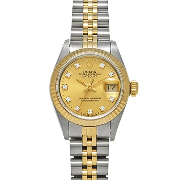 ロレックス デイトジャスト 69173G シャンパン/ダイヤモンド レディース 時計 【中古】【wristwatch】