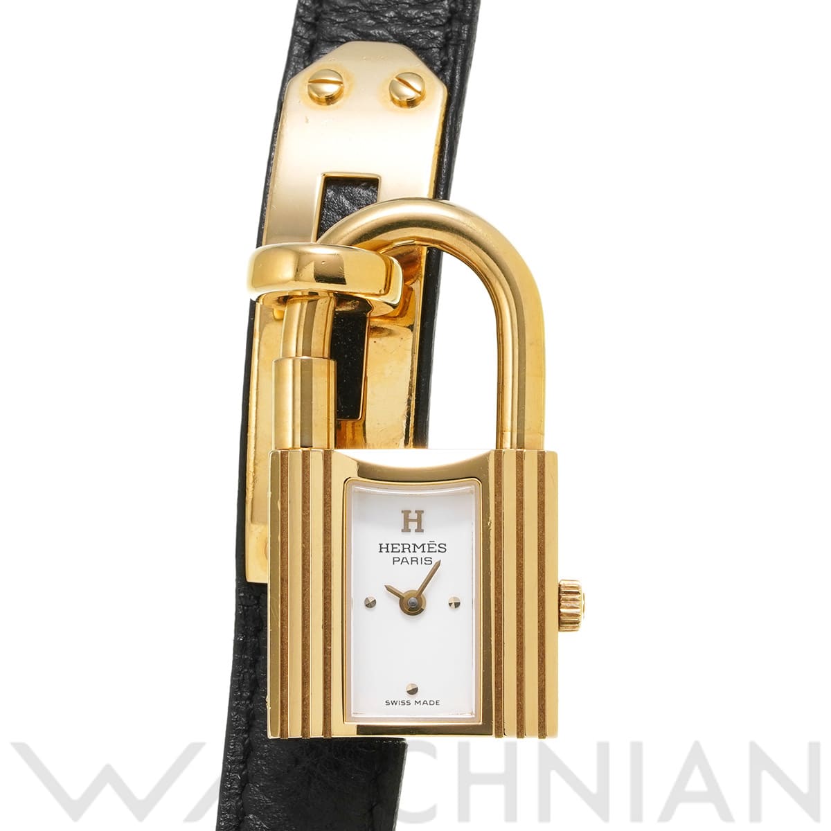 エルメス ケリーウォッチ KE1.201 ホワイト レディース 時計 【中古】【wristwatch】