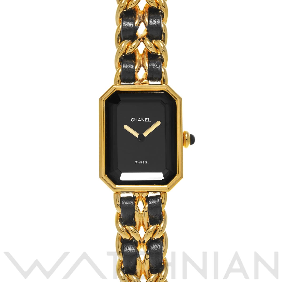 シャネル プルミエール L H0001 ブラック レディース 時計 【中古】【wristwatch】