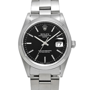 ロレックス オイスターパーペチュアル デイト 15200 ブラック メンズ 時計 【中古】【wristwatch】