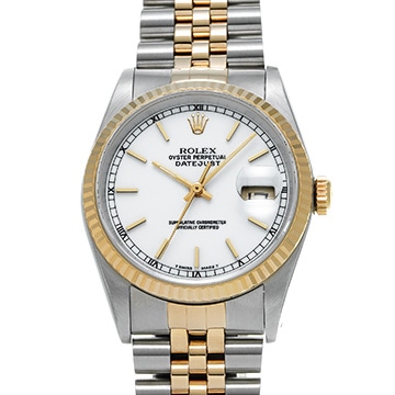 ロレックス デイトジャスト 16233 ホワイト メンズ 時計 【中古】【wristwatch】