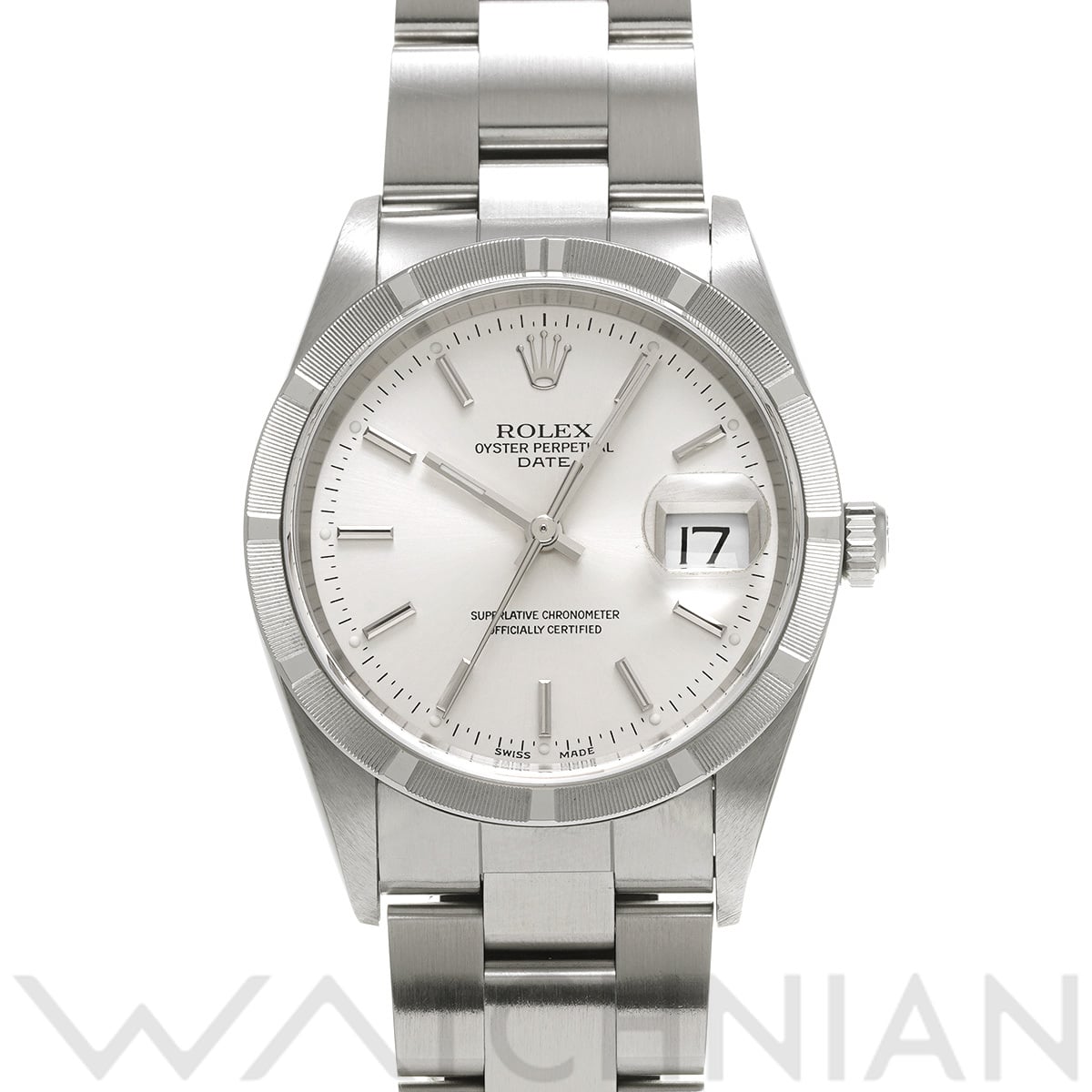 ロレックス オイスターパーペチュアル デイト 15210 シルバー メンズ 時計 【中古】【wristwatch】