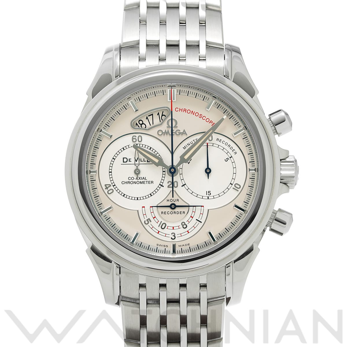 オメガ デ・ヴィル クロノスコープ コーアクシャル 4550.30 シルバー メンズ 時計 【中古】【wristwatch】