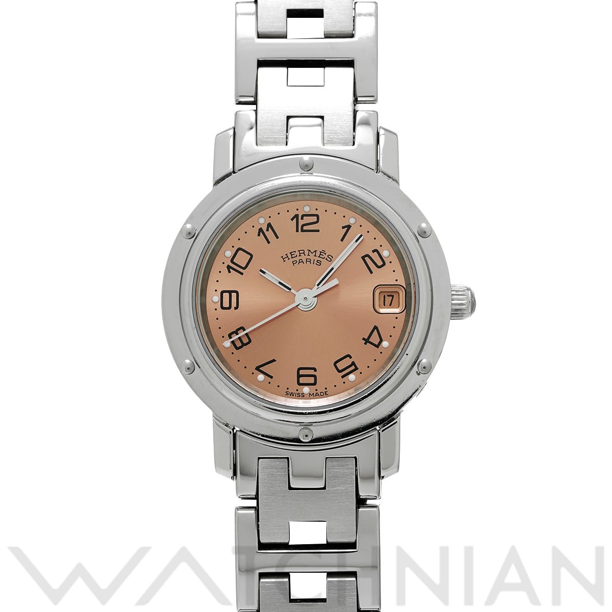 エルメス クリッパー CL4.210 ピンク レディース 時計 【中古】【wristwatch】