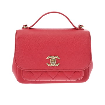 シャネル アフィニティ スモール ピンク/ゴールド金具 A93749 キャビアスキン レディース バッグ 【中古】【bag】