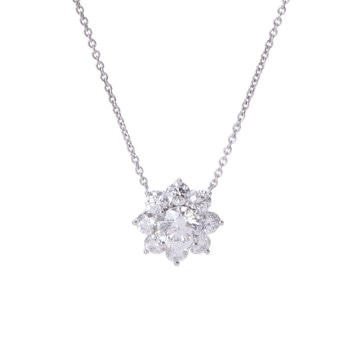 ハリー ウィンストン サンフラワーネックレス スモール シルバー PEDPNASMSF Pt950プラチナ レディース ジュエリー 【中古】【jewelry】