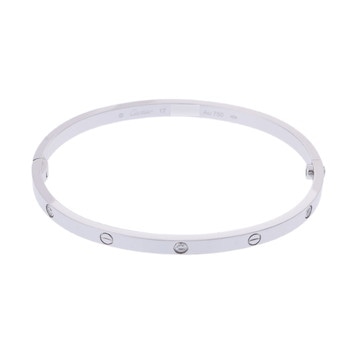 カルティエ ラブブレスレット SM #17 シルバー CRB6047717 K18ホワイトゴールド WG レディース ジュエリー 【中古】【jewelry】