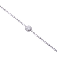 カルティエ ダムール ブレスレット シルバー K18ホワイトゴールド WG レディース ジュエリー 【中古】【jewelry】