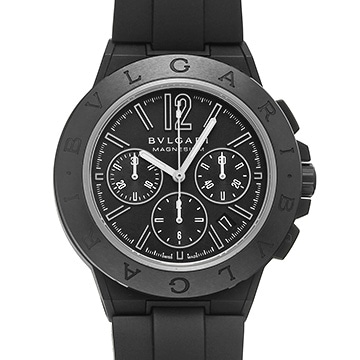 ブルガリ ディアゴノ マグネシウム クロノグラフ DG42SMCCH ブラック メンズ 時計 【中古】【wristwatch】