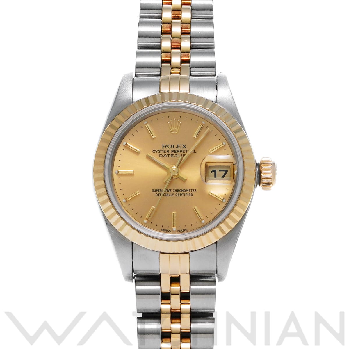 ロレックス デイトジャスト 79173 シャンパン レディース 時計 【中古】【wristwatch】