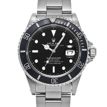 ロレックス サブマリーナ デイト 16610 ブラック メンズ 時計 【中古】【wristwatch】