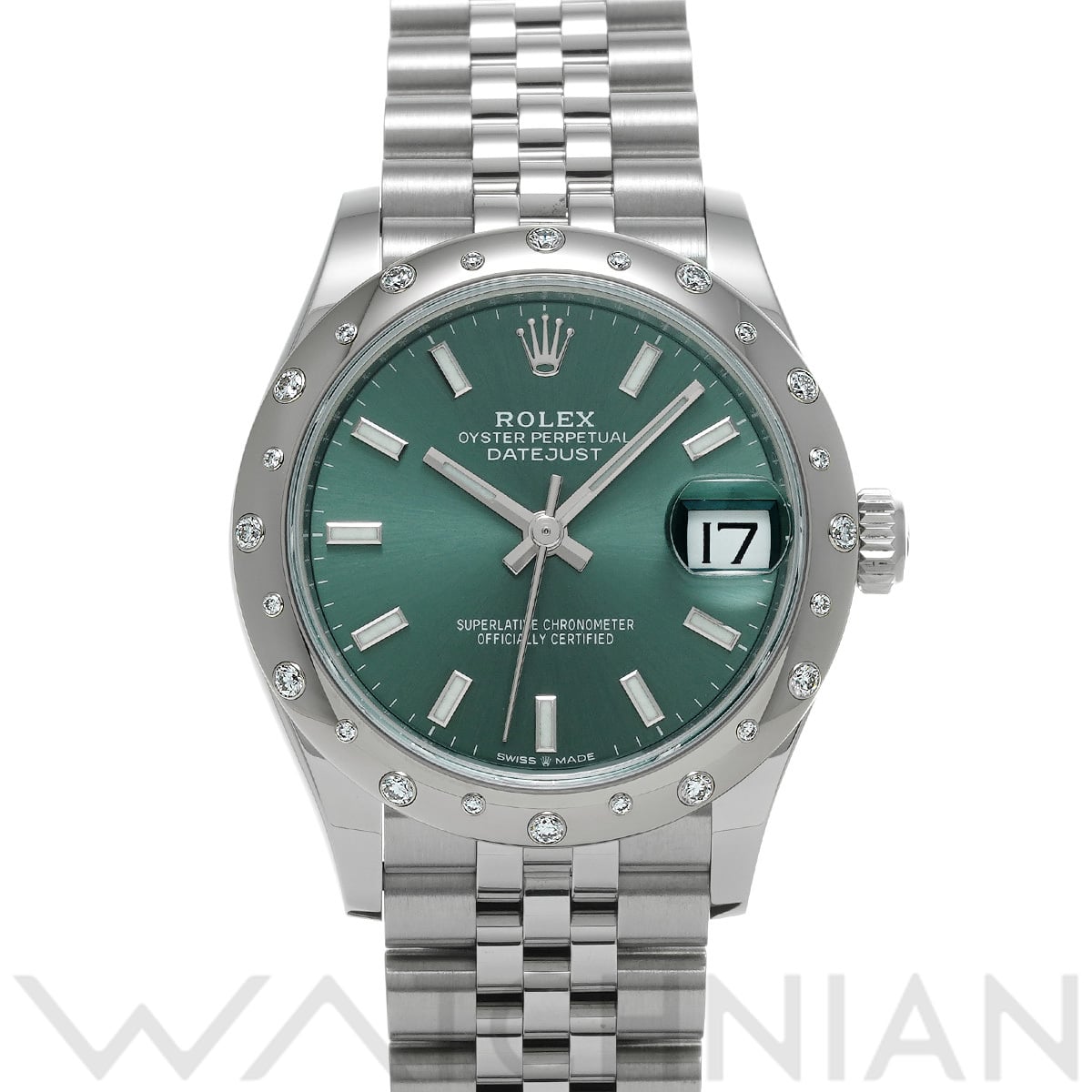 ロレックス デイトジャスト 31 278344RBR ミントグリーン ユニセックス 時計 【中古】【wristwatch】