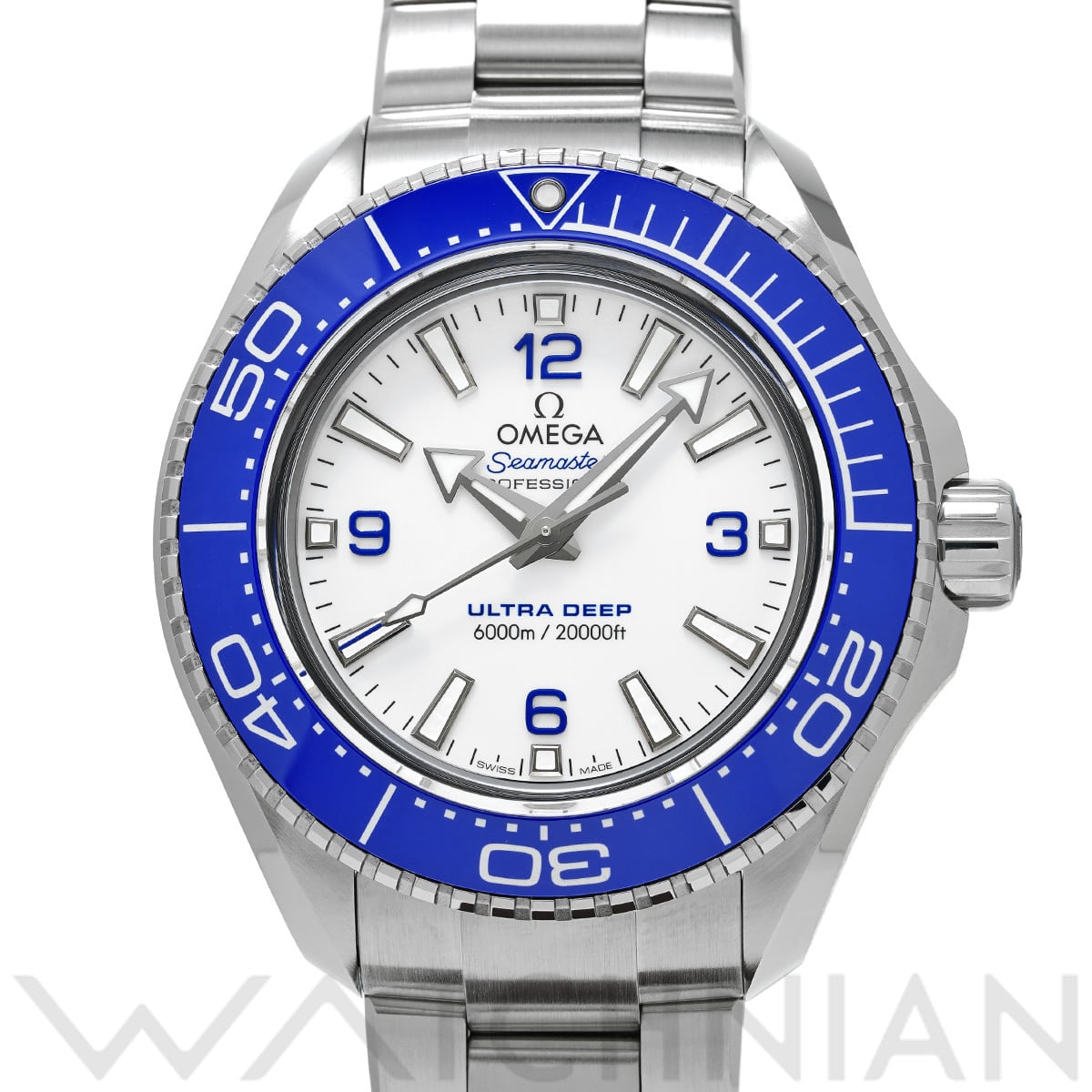 オメガ シーマスター プラネットオーシャン 6000 コーアクシャル マスタークロノメーター ウルトラディープ 215.30.46.21.04.001 ホワイトラッカー メンズ 時計 【中古】【wristwatch】