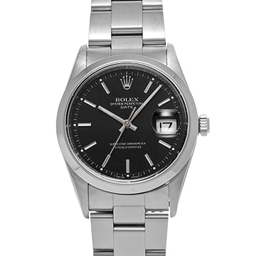 ロレックス オイスターパーペチュアル デイト 15200 ブラック メンズ 時計 【中古】【wristwatch】