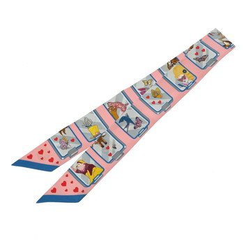 エルメス ツイリー HERMES STORY ピンク 063875S シルク100% レディース 【中古】【other】