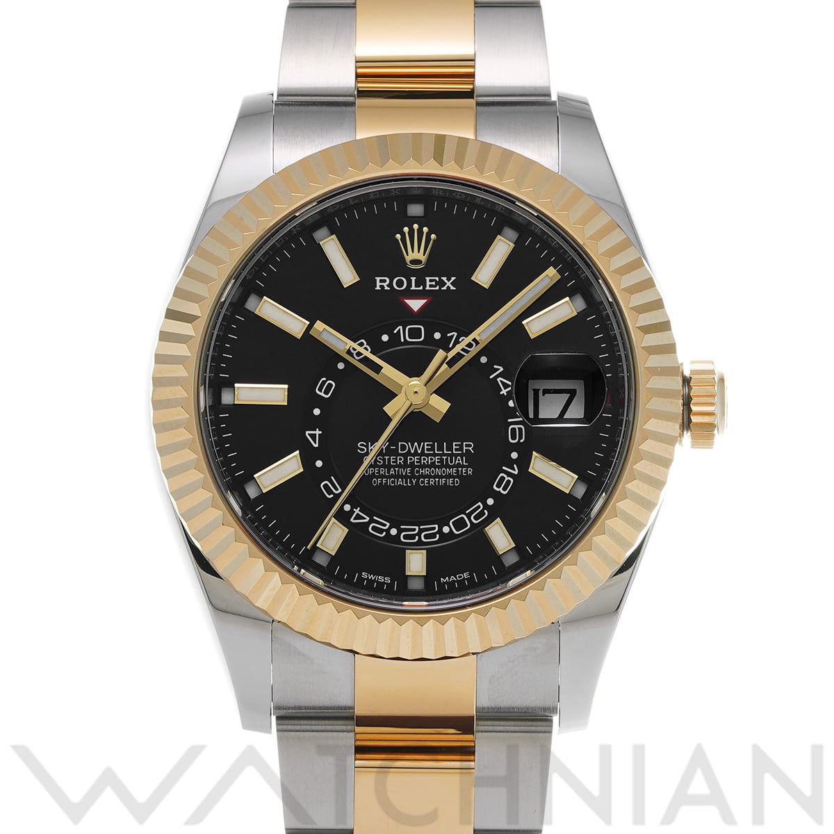 ロレックス スカイドゥエラー 326933 ブライトブラック メンズ 時計 【中古】【wristwatch】