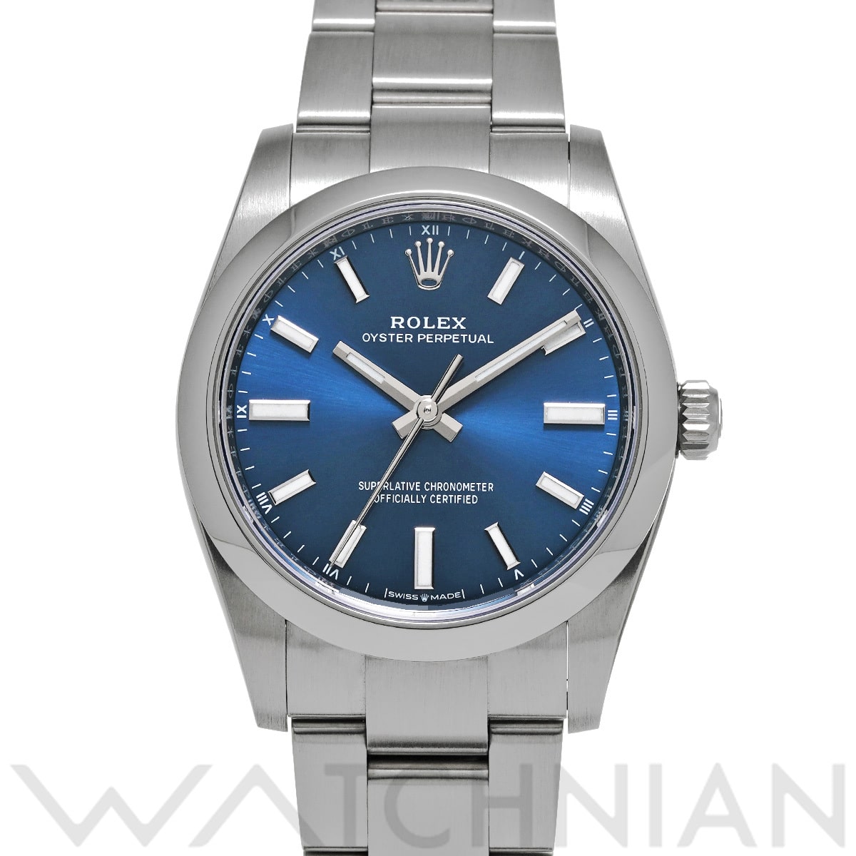 ロレックス オイスターパーペチュアル 34 124200 ブライトブルー ユニセックス 時計 【中古】【wristwatch】