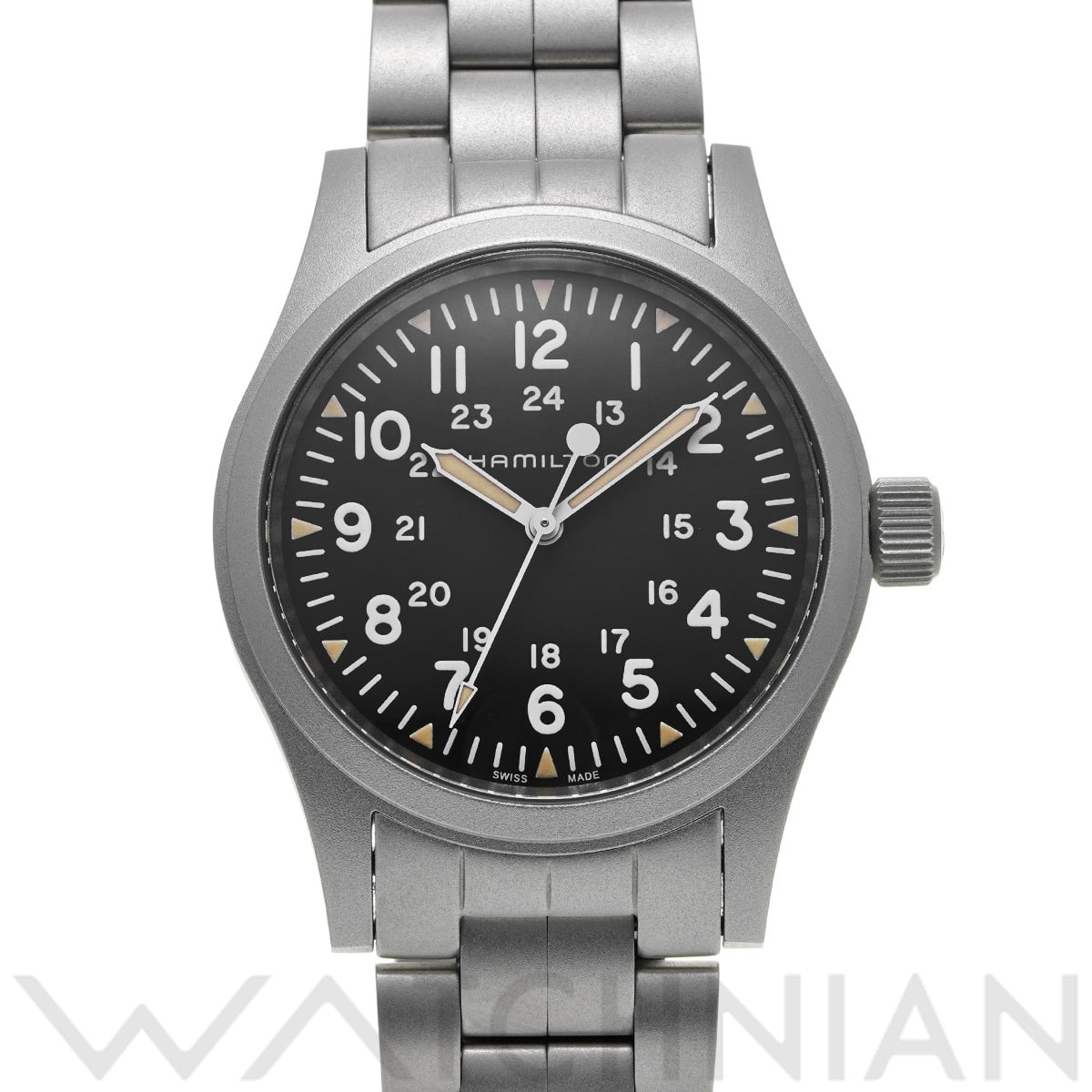 ハミルトン カーキ フィールド メカニカル H69439131 ブラック メンズ 時計 【中古】【wristwatch】