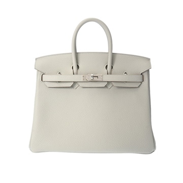 エルメス バーキン25 パールグレー/パラジウム金具 トゴ レディース バッグ 【未使用】【bag】