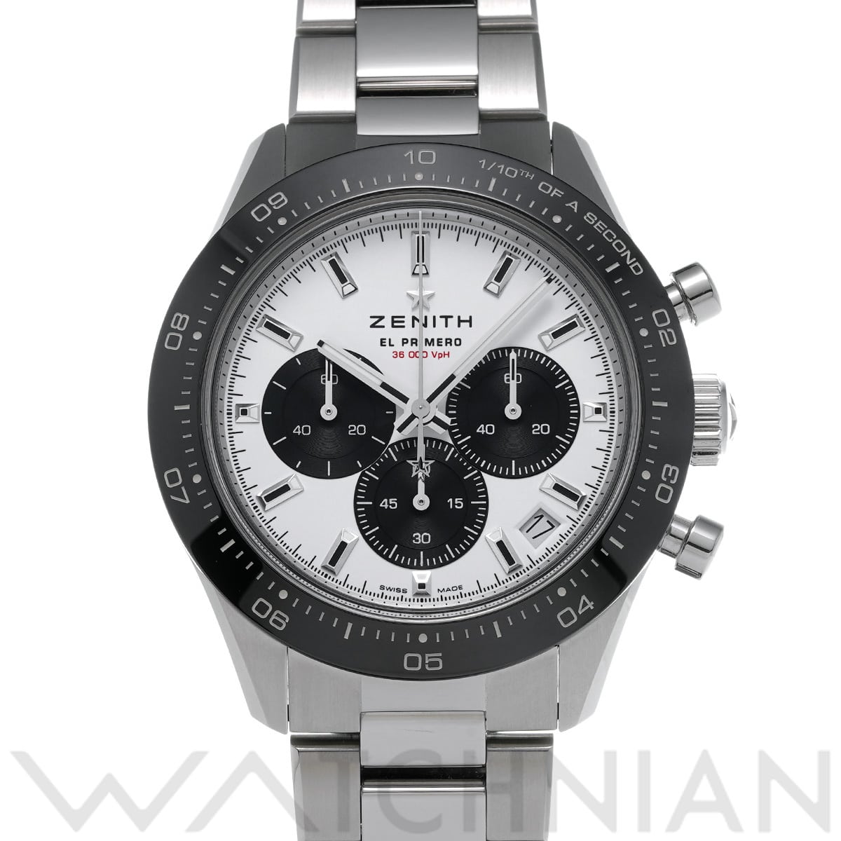 ゼニス クロノマスター スポーツ エル・プリメロ ヨシダスペシャル 03.3102.3600/02.M3100 ホワイト/ブラック メンズ 時計 【中古】【wristwatch】