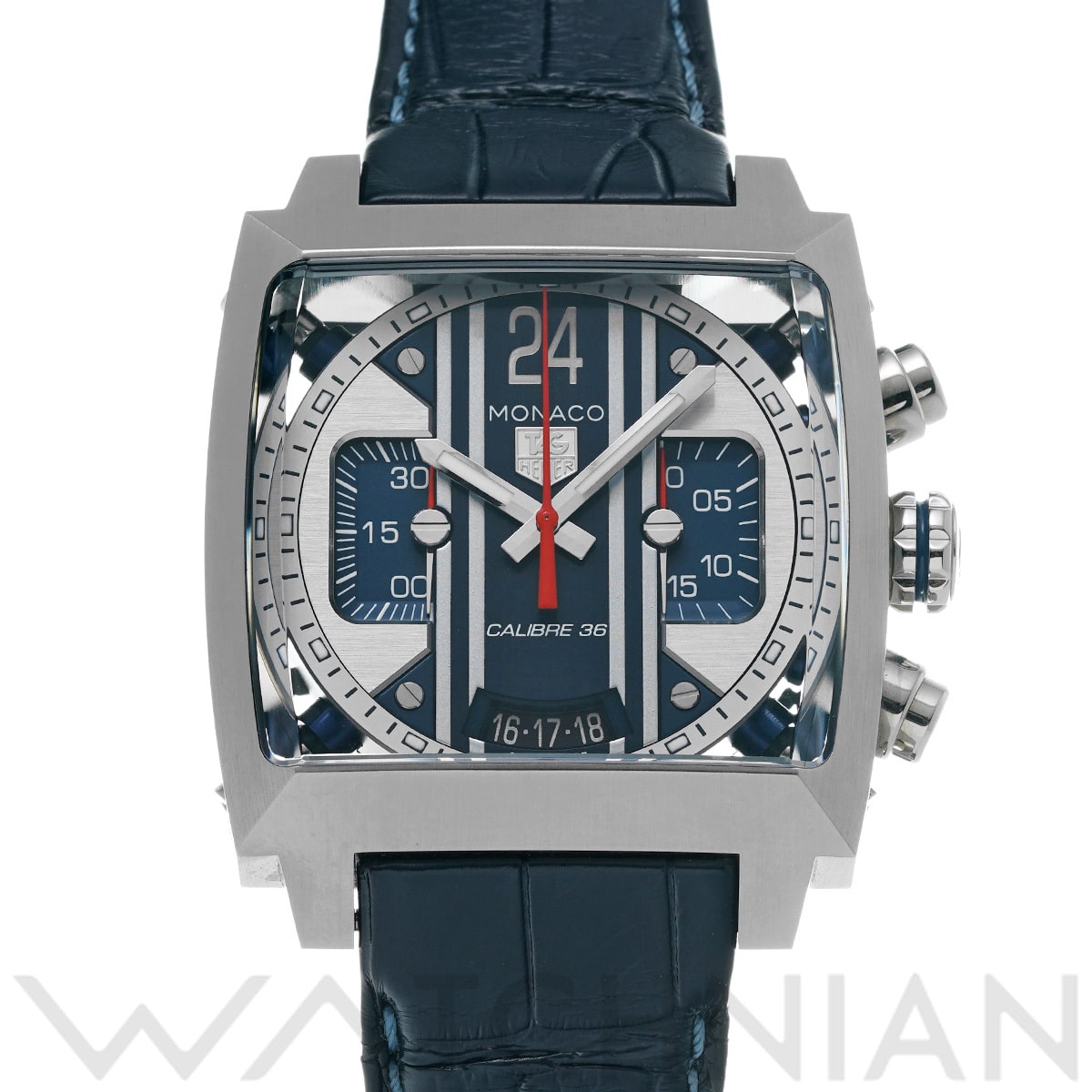 タグ ホイヤー モナコ 24 キャリバー36 クロノグラフ CAL5111.FC6299 シルバー/ブルー メンズ 時計 【中古】【wristwatch】