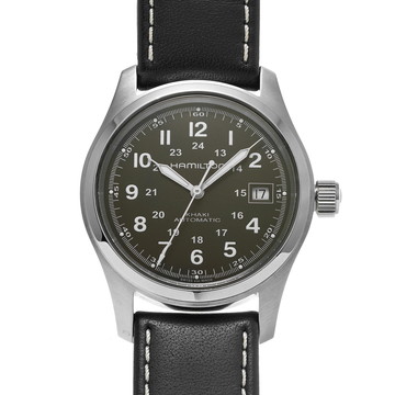 ハミルトン カーキ フィールド オート H70455863 グリーン メンズ 時計 【中古】【wristwatch】