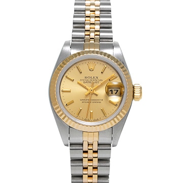 ロレックス デイトジャスト 69173 シャンパン レディース 時計 【中古】【wristwatch】