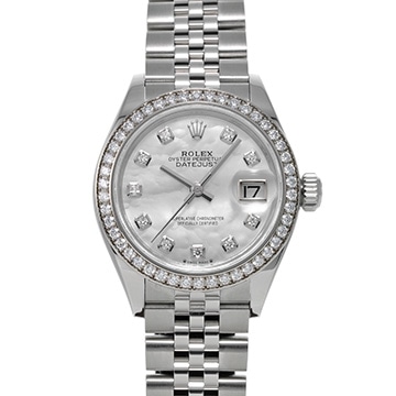 ロレックス レディ デイトジャスト 28 279384RBR ホワイトシェル/ダイヤモンド レディース 時計 【中古】【wristwatch】