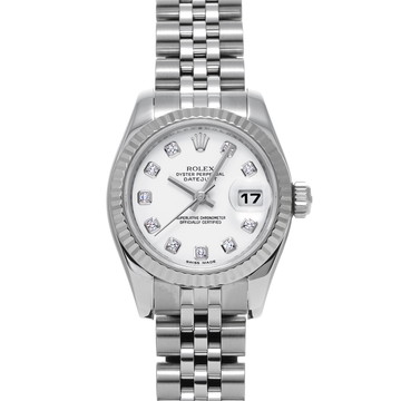 ロレックス デイトジャスト 179174G ホワイト/ダイヤモンド レディース 時計 【中古】【wristwatch】