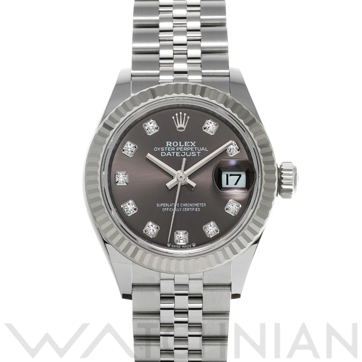 ロレックス レディ デイトジャスト 28 279174G ダークグレー/ダイヤモンド レディース 時計 【中古】【wristwatch】