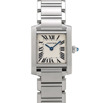 カルティエ タンクフランセーズ SM W51008Q3 シルバー レディース 時計 【中古】【wristwatch】