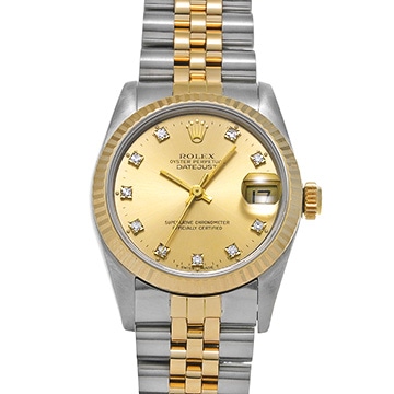 ロレックス デイトジャスト 31 68273G シャンパン/ダイヤモンド ユニセックス 時計 【中古】【wristwatch】