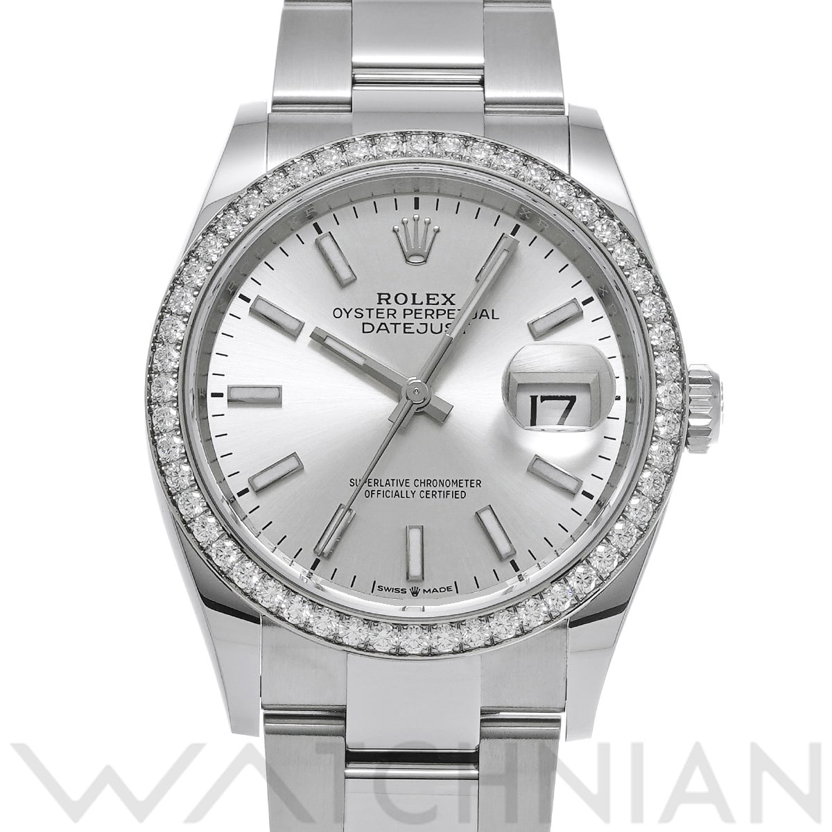 ロレックス デイトジャスト 36 126284RBR シルバー メンズ 時計 【中古】【wristwatch】