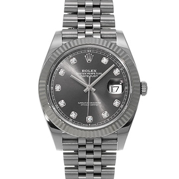 ロレックス デイトジャスト 41 126334G スレート/ダイヤモンド メンズ 時計 【中古】【wristwatch】