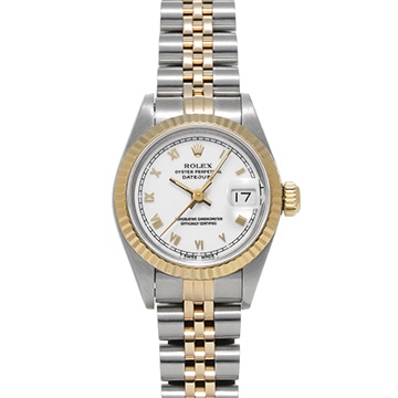 ロレックス デイトジャスト 69173 ホワイト レディース 時計 【中古】【wristwatch】