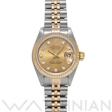ロレックス デイトジャスト 69173G シャンパン/ダイヤモンド レディース 時計 【中古】【wristwatch】