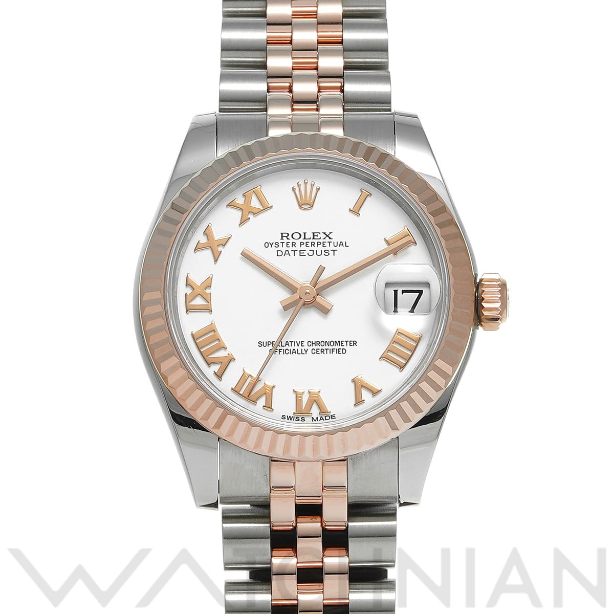 ロレックス デイトジャスト 31 178271 ホワイト ユニセックス 時計 【中古】【wristwatch】