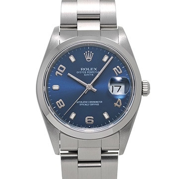 ロレックス オイスターパーペチュアル デイト 15200 ブルー メンズ 時計 【中古】【wristwatch】