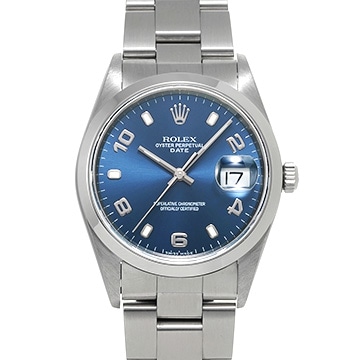ロレックス オイスターパーペチュアル デイト 15200 ブルー メンズ 時計 【中古】【wristwatch】