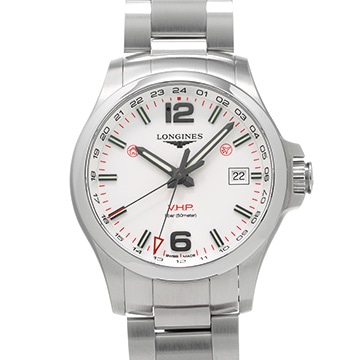 ロンジン コンクエスト V.H.P. GMT L3.728.4.76.6 シルバー