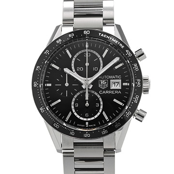 タグ ホイヤー カレラ キャリバー1887 クロノグラフ CV201AL.BA0723 ブラック メンズ 時計 【中古】【wristwatch】