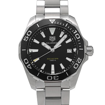タグ ホイヤー アクアレーサー クォーツ WAY111A.BA0928 ブラック メンズ 時計 【中古】【wristwatch】