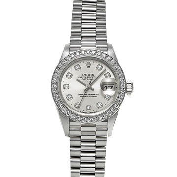 ロレックス デイトジャスト 69136G シルバー/ダイヤモンド レディース 時計 【中古】【wristwatch】