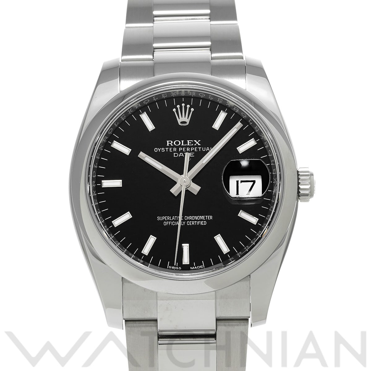 ロレックス オイスターパーペチュアル デイト 115200 ブラック メンズ 時計 【中古】【wristwatch】