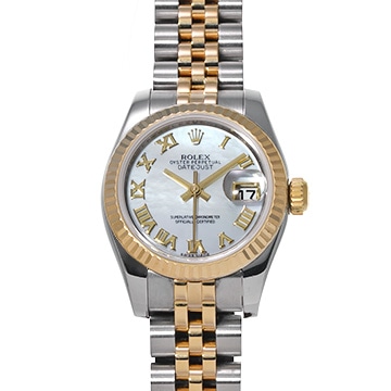 ロレックス デイトジャスト 179173NR ホワイトシェル レディース 時計 【中古】【wristwatch】