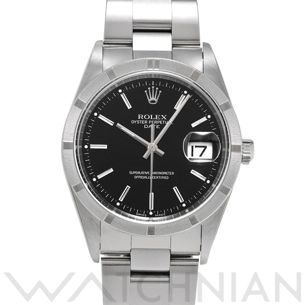 ロレックス オイスターパーペチュアル デイト 15210 ブラック メンズ 時計 【中古】【wristwatch】